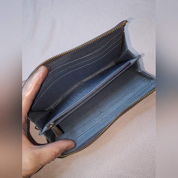 Furla Blue Zip Wallet - Picture 9 of 13